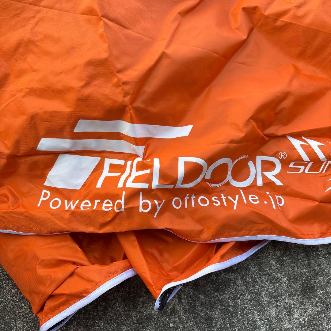 美品 FIELDOOR タープテント オレンジ トップカバー付き♪