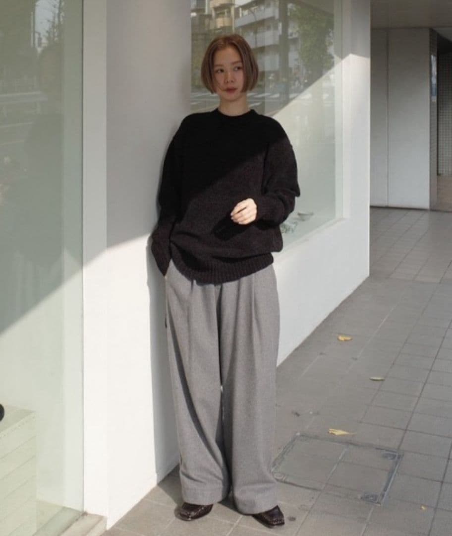 トップス TODAYFUL MallyarnBoyfriend Knit BLK