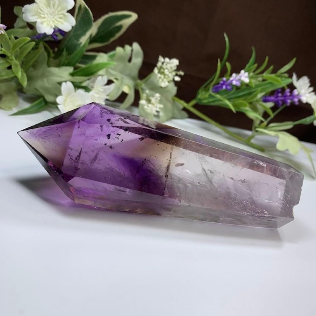 (訳)ロマネシュ鉱入り☆透明度抜群☆アメジストポイント