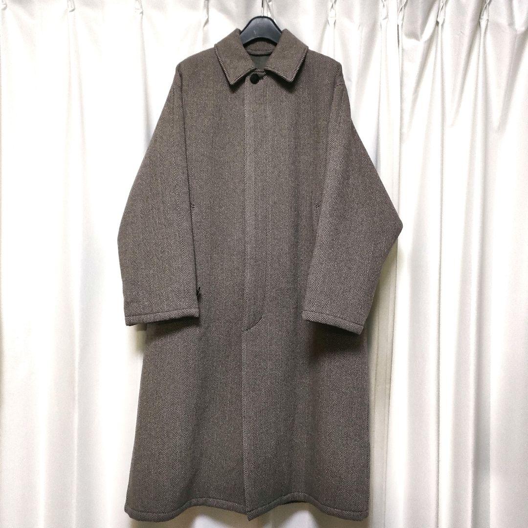 【美品】Steven Alan ラムズウール ヘリンボーン オーバー コート S