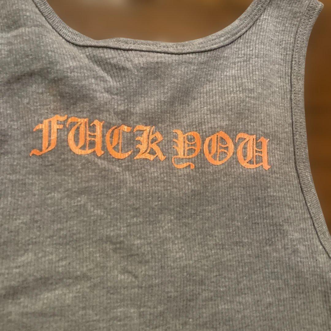 doorzo様 レア 正規 クロムハーツ 正規品　蛍光オレンジロゴ タンクトップ