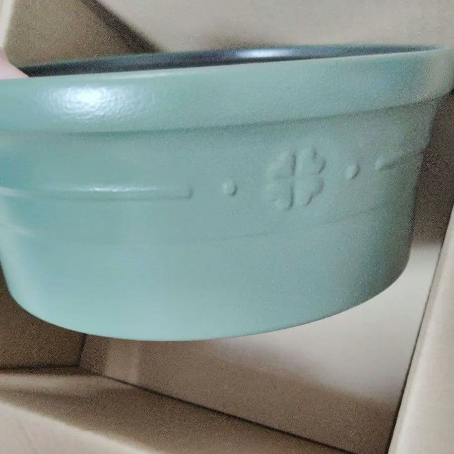 【美品✿未使用】セラポット 23cm モスグリーン 浅型深型セット