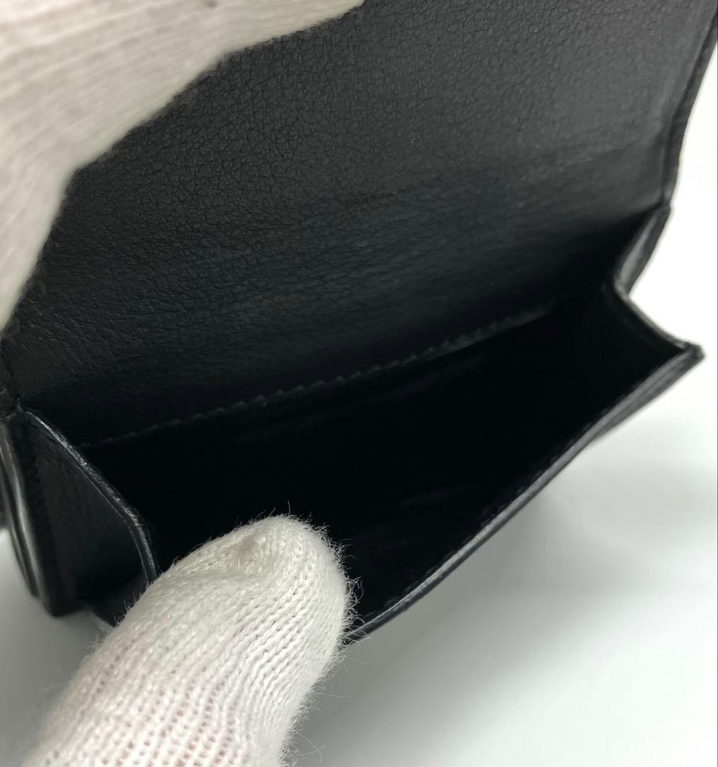 ⭐️ 極美品 YSL サンローラン ロゴ ミニウォレット 折り財布 ブラック