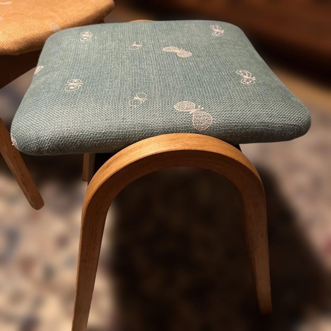 【希少】1950年代秋田木工スツール低め2客