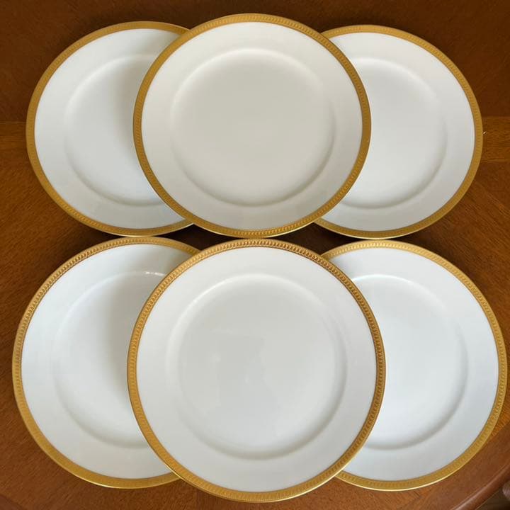 【未使用美品】大倉陶園★片葉金蝕★大皿　6枚