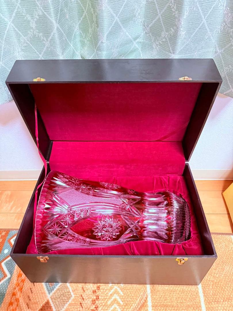 大型クリスタル花瓶　ドイツ製　LAUSITZER GLAS クリスタル