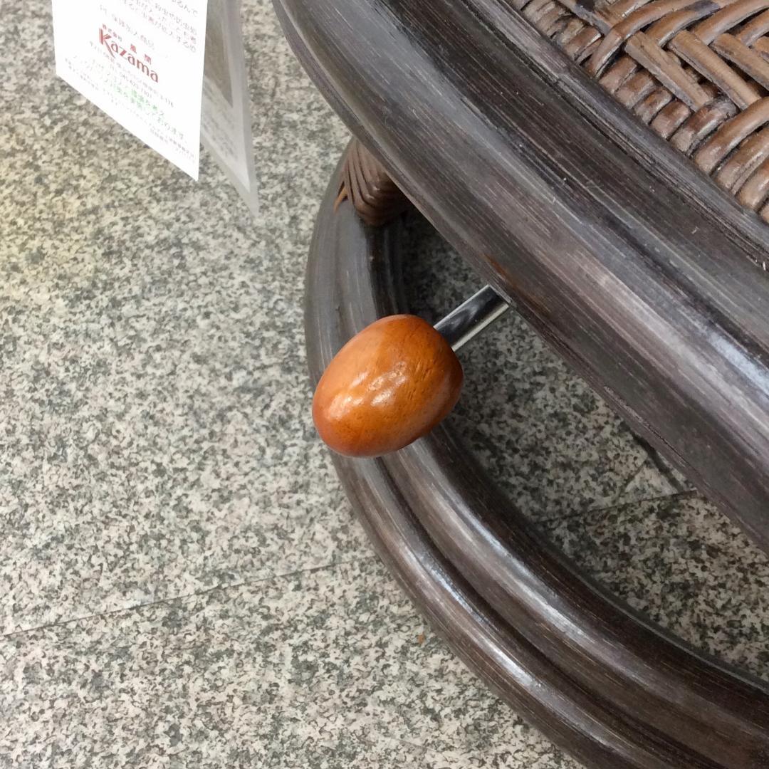 未使用品 カザマ オリッサ ハイバックシーベルチェア ラタン 回転式 1