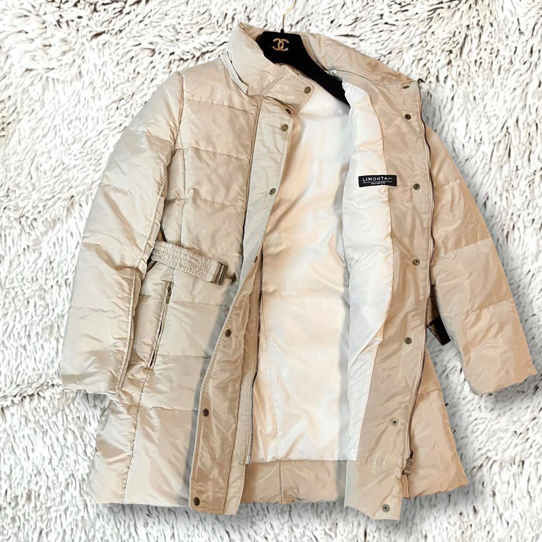 ◆23区◆ダウンコート 40 LIMONTA生地 玉虫色パールベージュ　927E