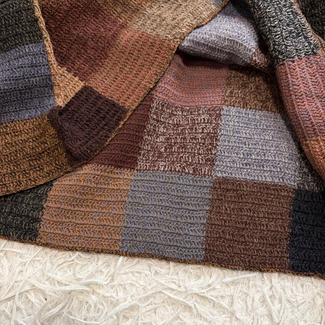 17293✨ヨーガンレール パッチワーク ニット セーター ウール マルチカラー