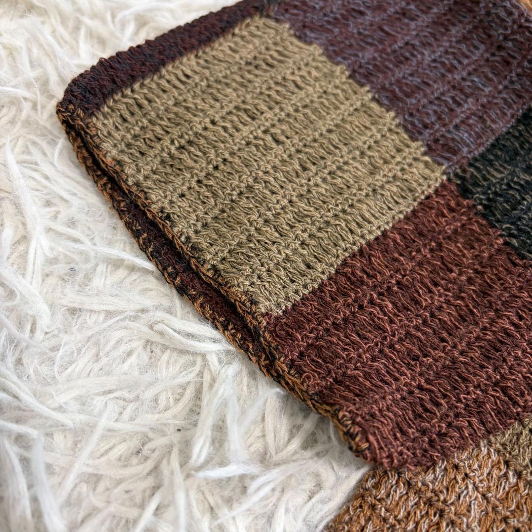 17293✨ヨーガンレール パッチワーク ニット セーター ウール マルチカラー
