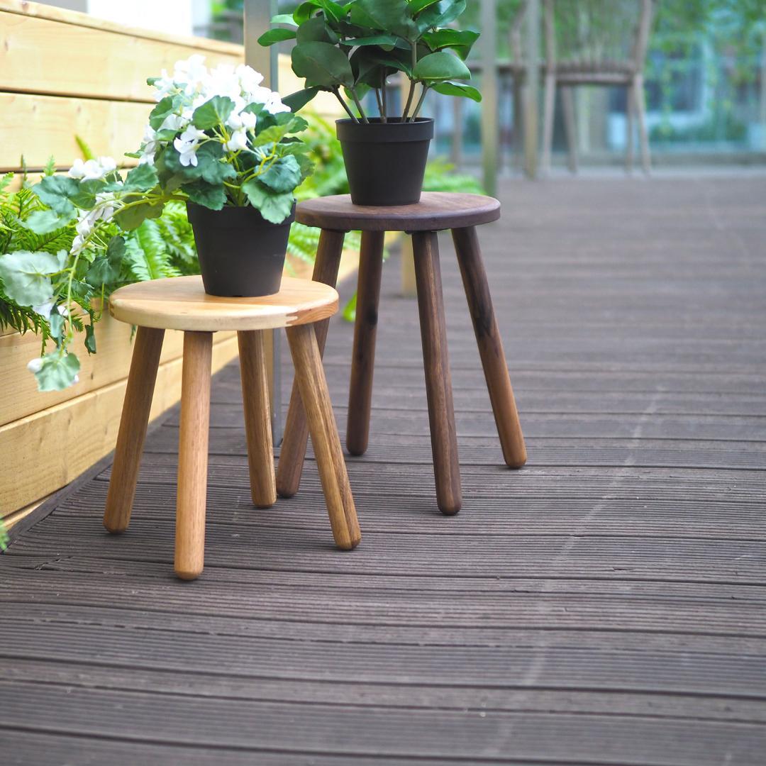 ウッドスタンド（Walnut製）丸型265Φ　Woody'sPlus Store