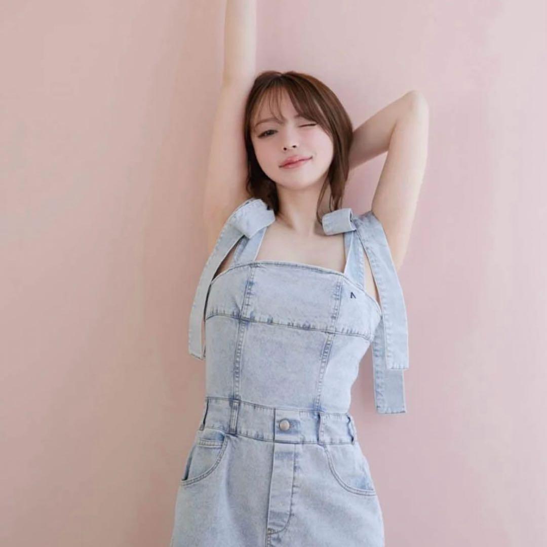 サロペット・オーバーオール・オールインワン andmary nicola ribbon denim allinone