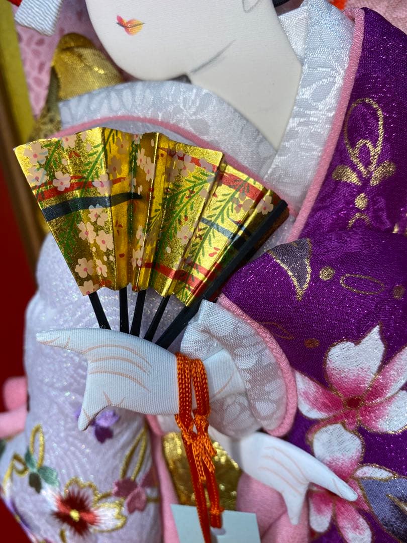 本つげかんざし　羽子板ガラスケース１０号・間口約２７×奥行約２１×高さ約４６㎝