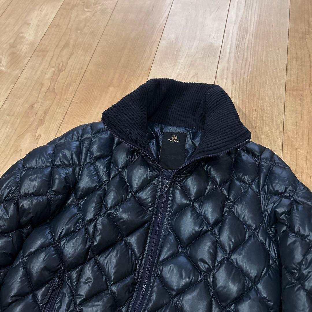 【TATRAS】タトラス ダウンジャケット 34 ダイヤキルト ネイビー