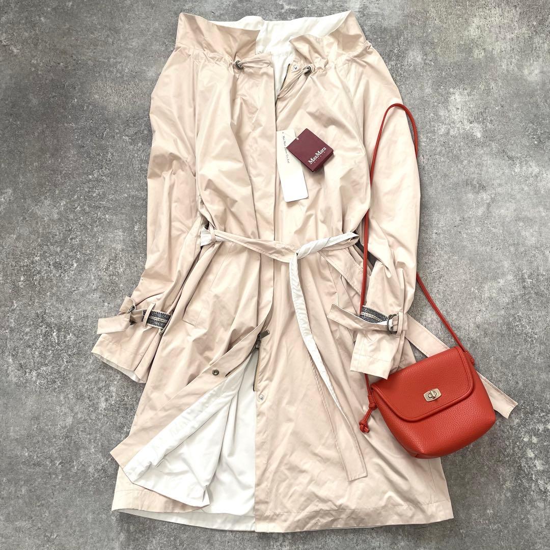 未使用 マックスマーラ スプリングコート リバーシブル ウエストベルト 42