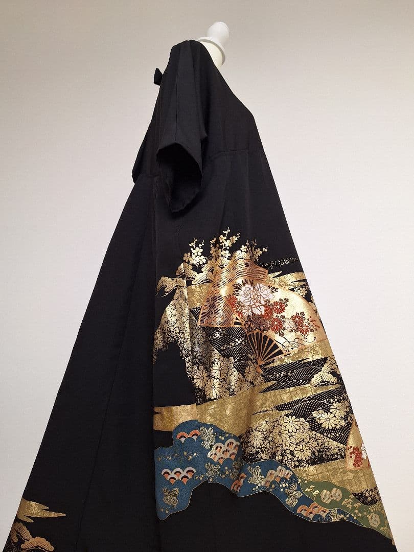 着物リメイクワンピース3705