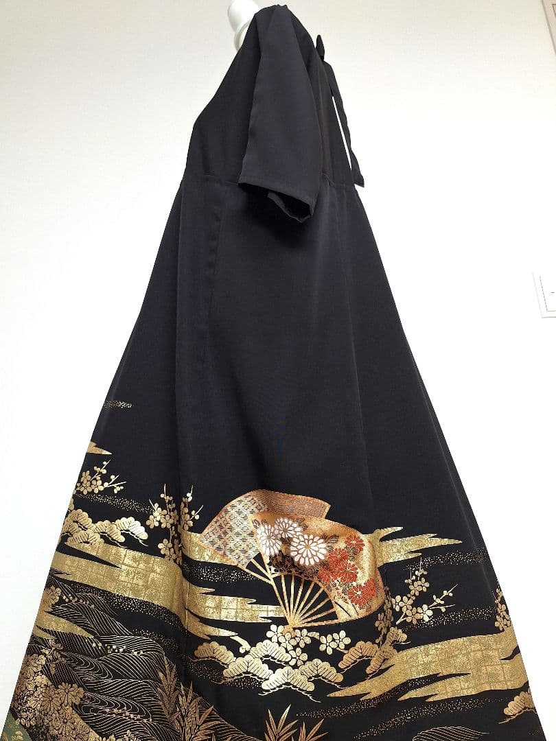 着物リメイクワンピース3705