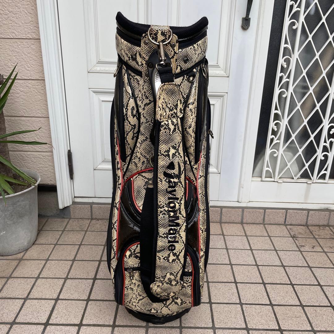 【レア柄】TaylorMadeテーラーメイド キャディバッグ フード付 蛇柄