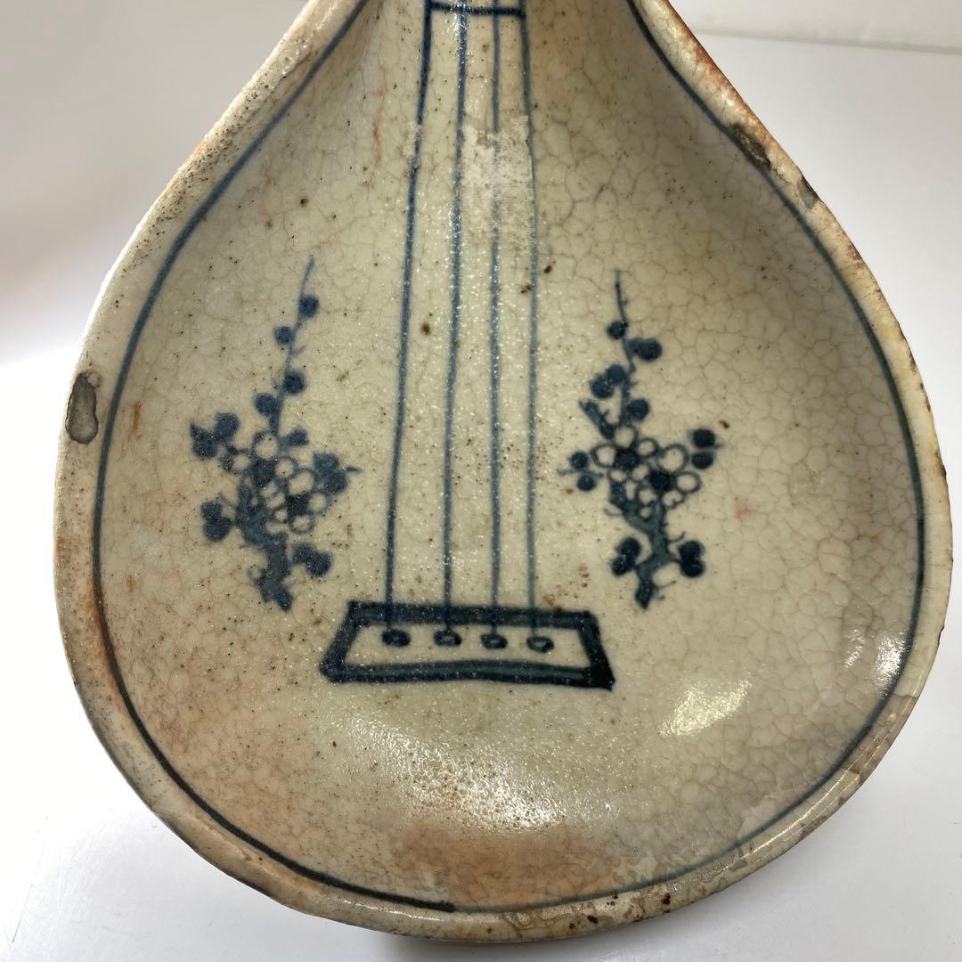 青木木米　古染付写　瓢箪形皿　幅20.5㎝　タトチ　東な7-0409☆2F