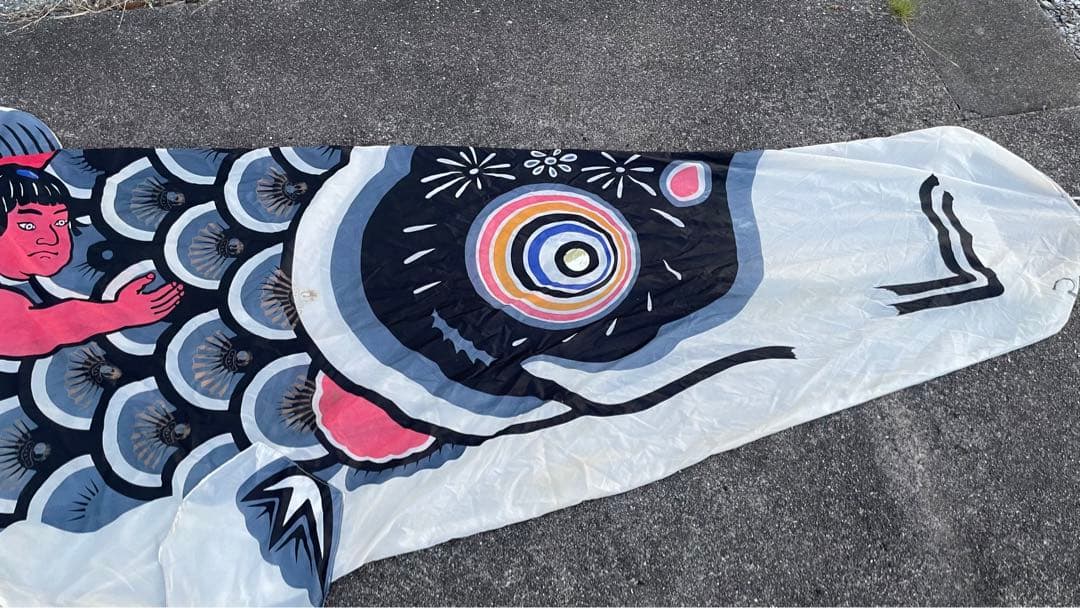 鯉のぼり 黒鯉2匹まとめ売り 6m、5m キング印 テイジンナイロン 大型