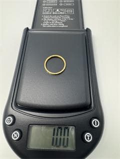 K18ゴールド ハート模様リング 1g 11号 即日発送