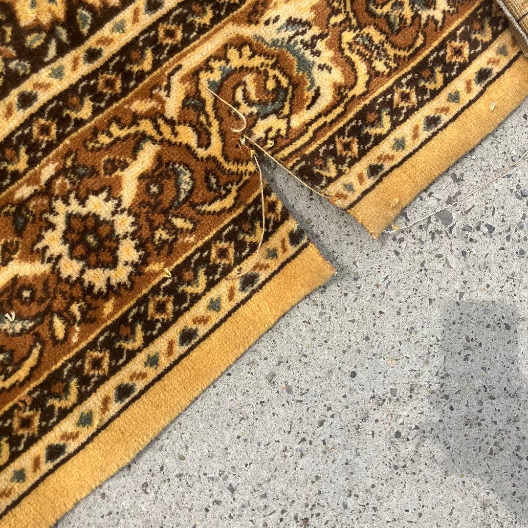 昭和レトロ カメイ トレメート アラベスク模様 ペルシャ絨毯 大型絨毯 ラグ