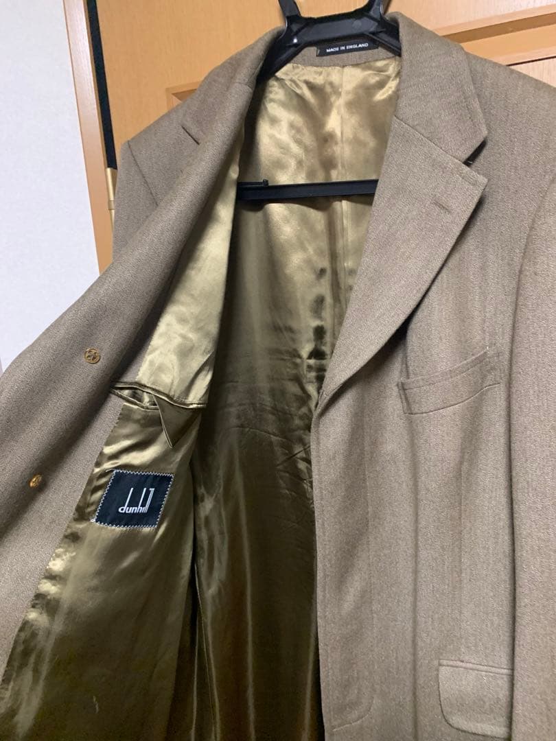 dunhill ダンヒル チェスターコート キャメル チェンジポケット