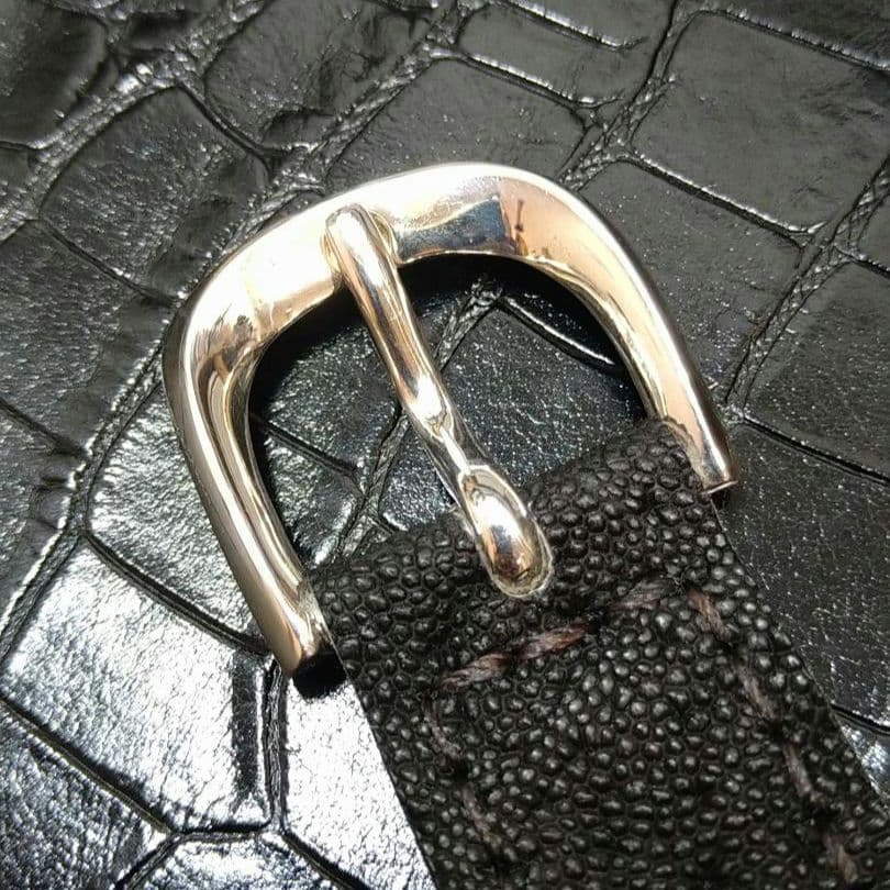 エレファントレザー 象革 Apple watch バンド 黒 美錠 SV925