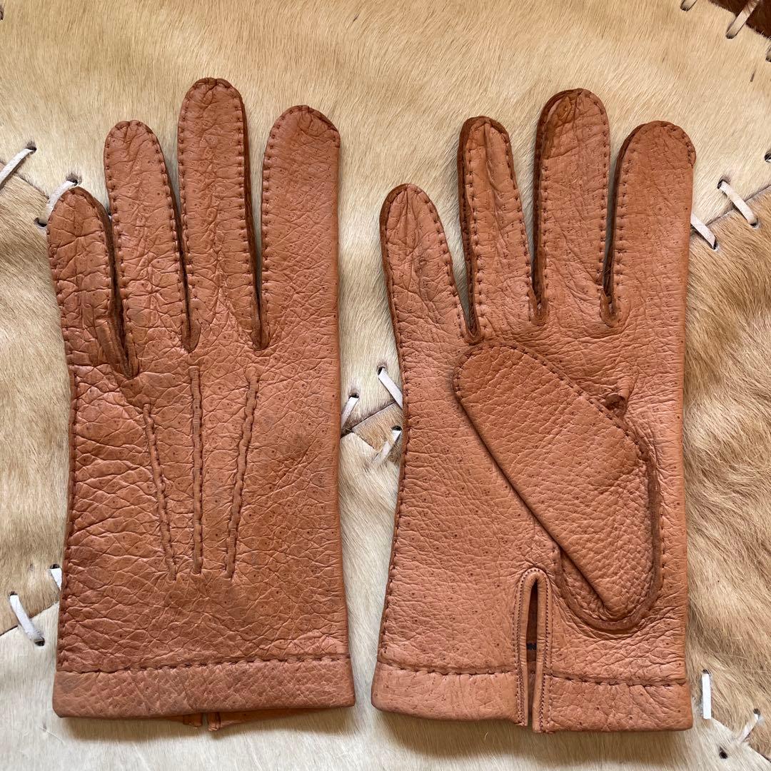 m*e様 中古 ペッカリー　グローブ made in France 革　手袋