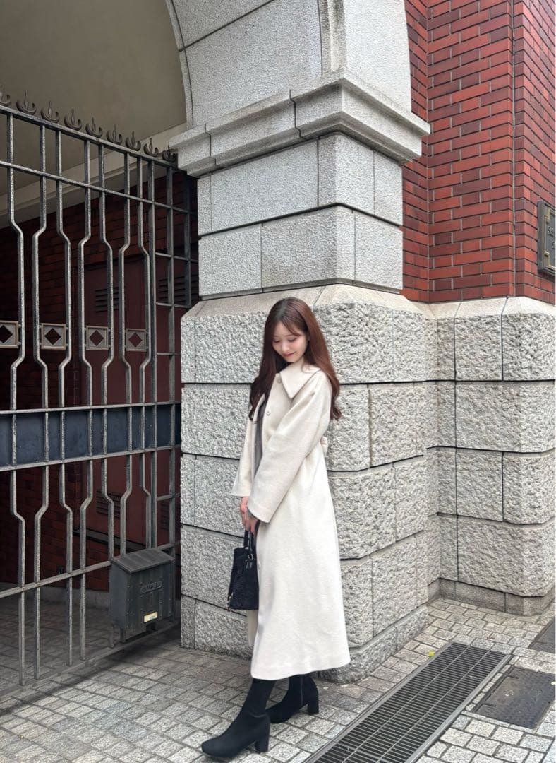 最終値下げ❣️YILON SERENE SHAGGY COAT アイボリー