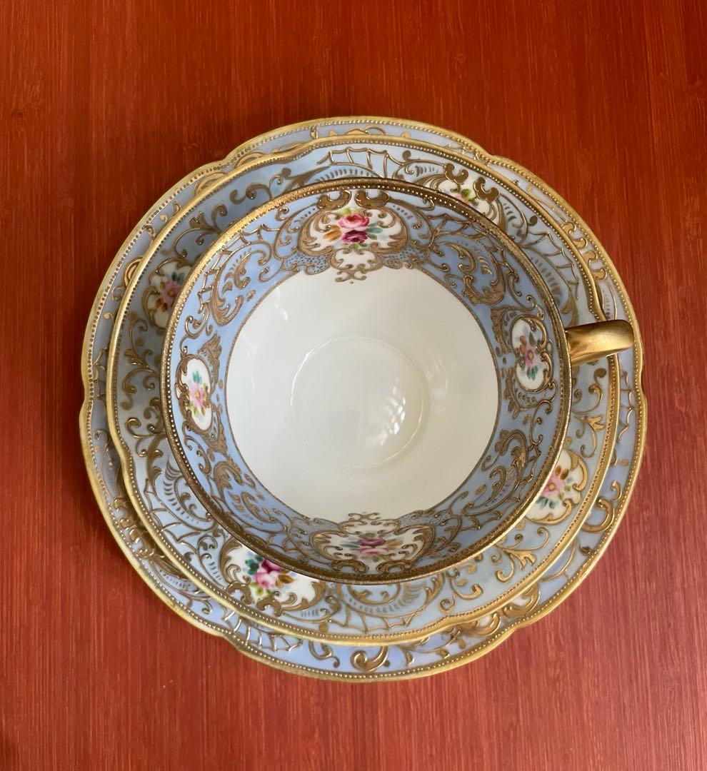 オールドノリタケ　カップ＆ソーサー3点セット