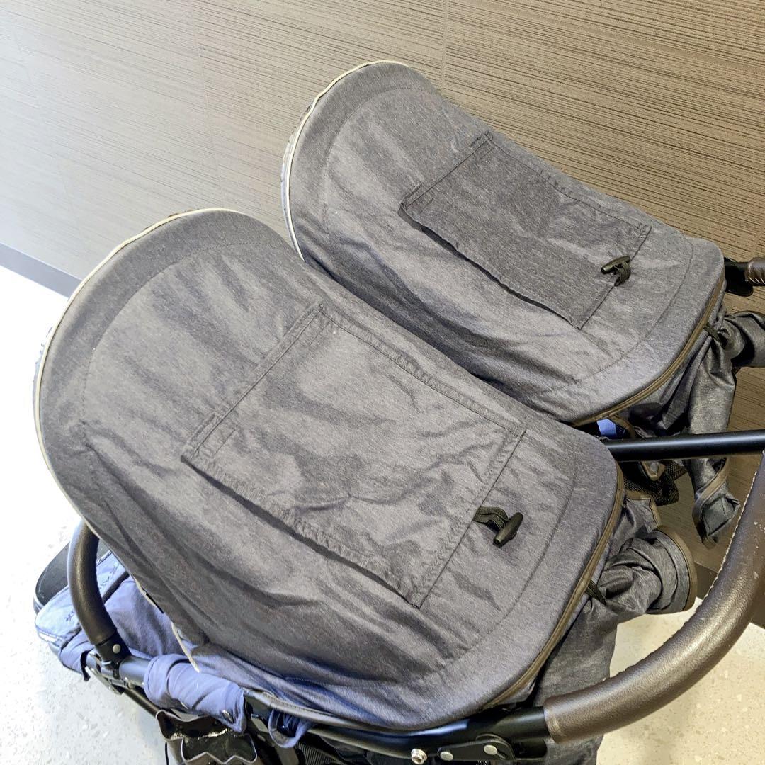 エアバギー ココダブルEX フロムバース デニム ネイビー 双子 2人乗り