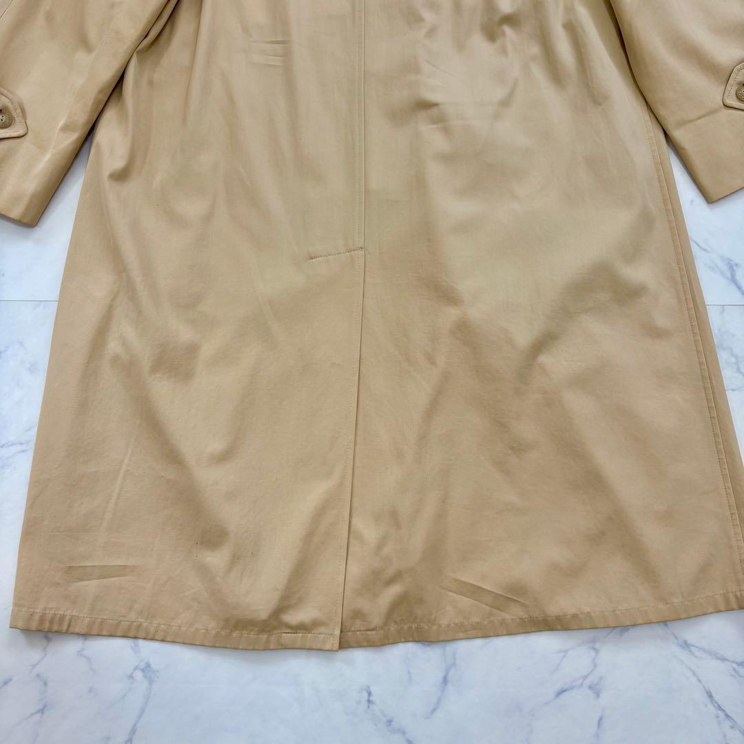 美品 BURBERRY ステンカラーコート 刺繍ロゴ ベージュ 7 Mビッグロゴ