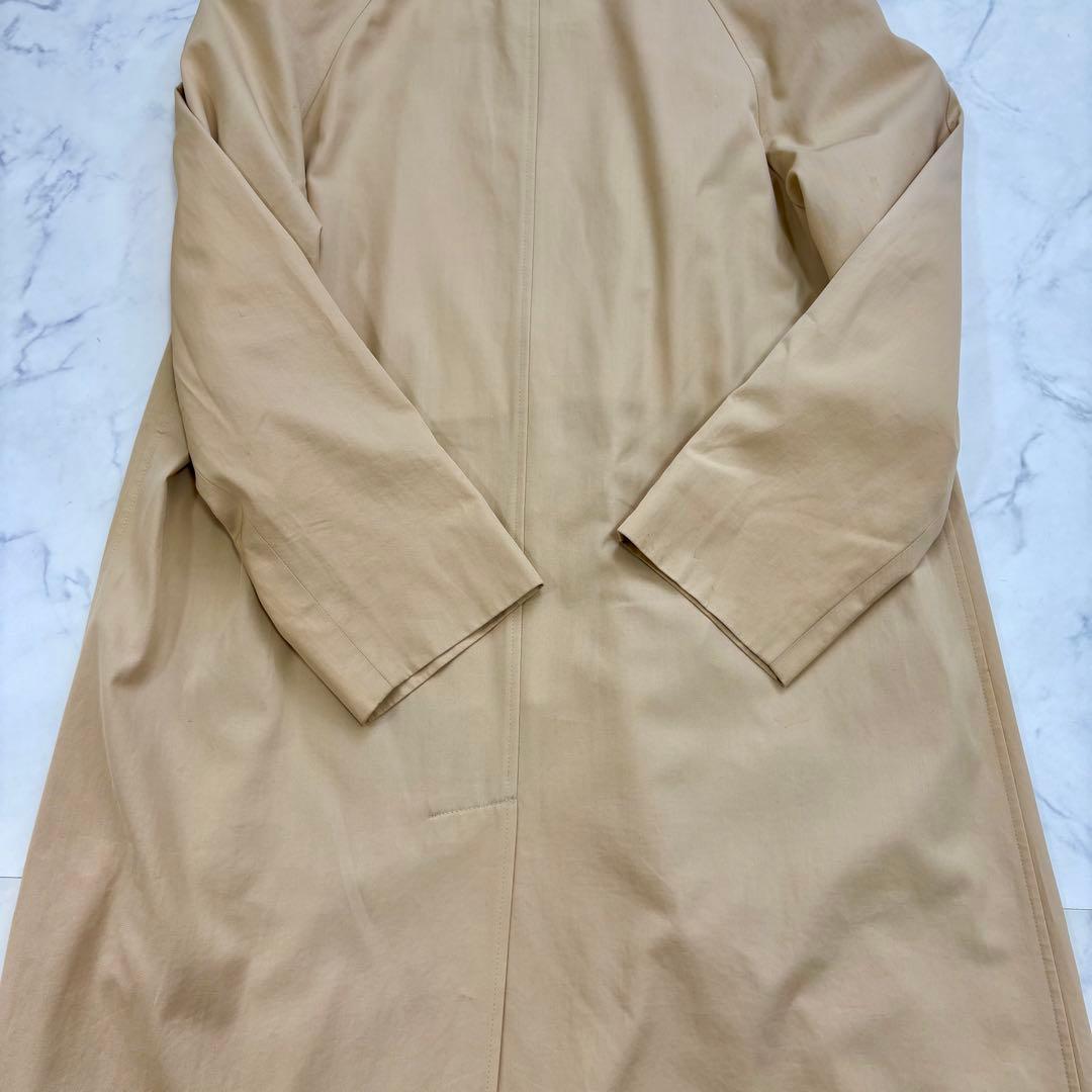 美品 BURBERRY ステンカラーコート 刺繍ロゴ ベージュ 7 Mビッグロゴ