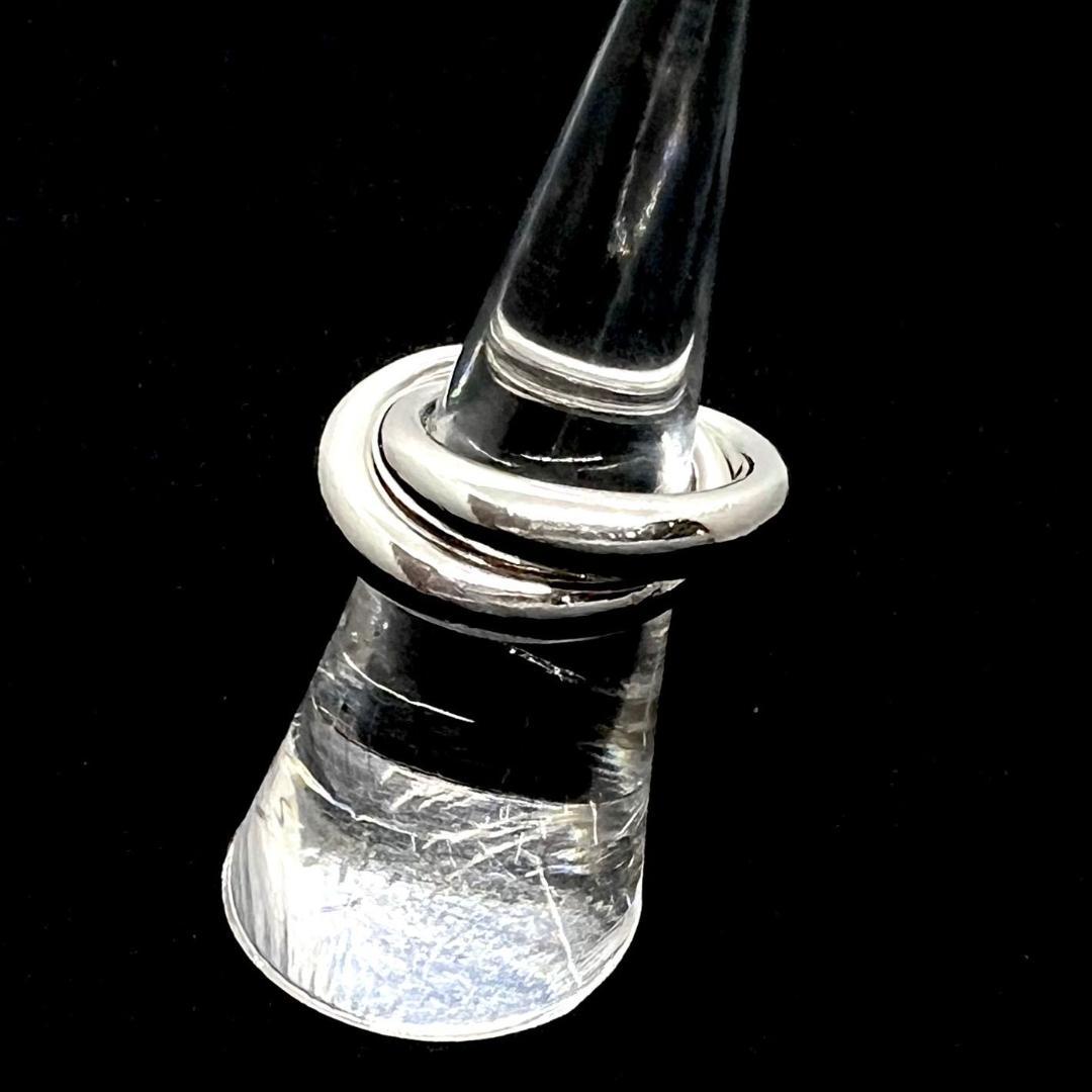 希少✨ジョージジェンセン ダブルリング 447 ルナ シルバー925 8号