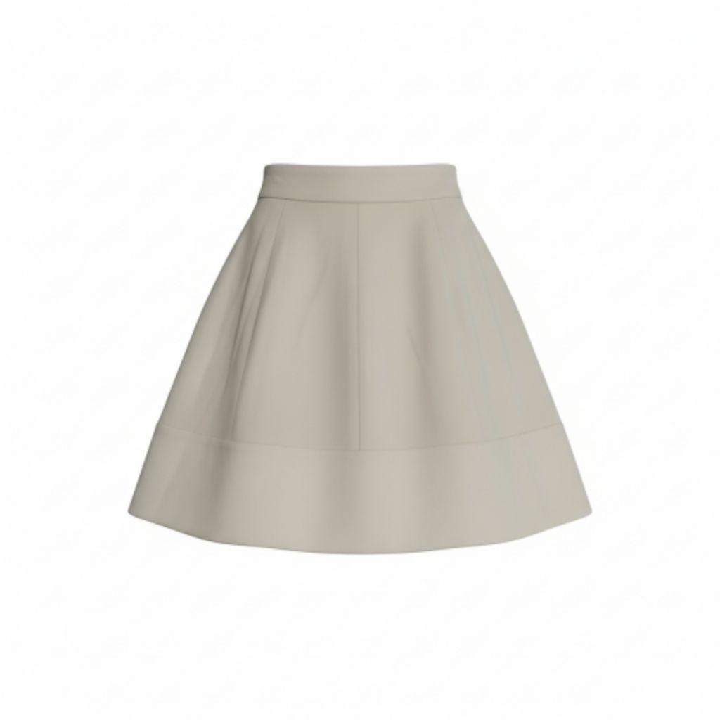 フォクシー FOXEY カシミヤ100 フレアスカート 膝丈 バックジップ 38