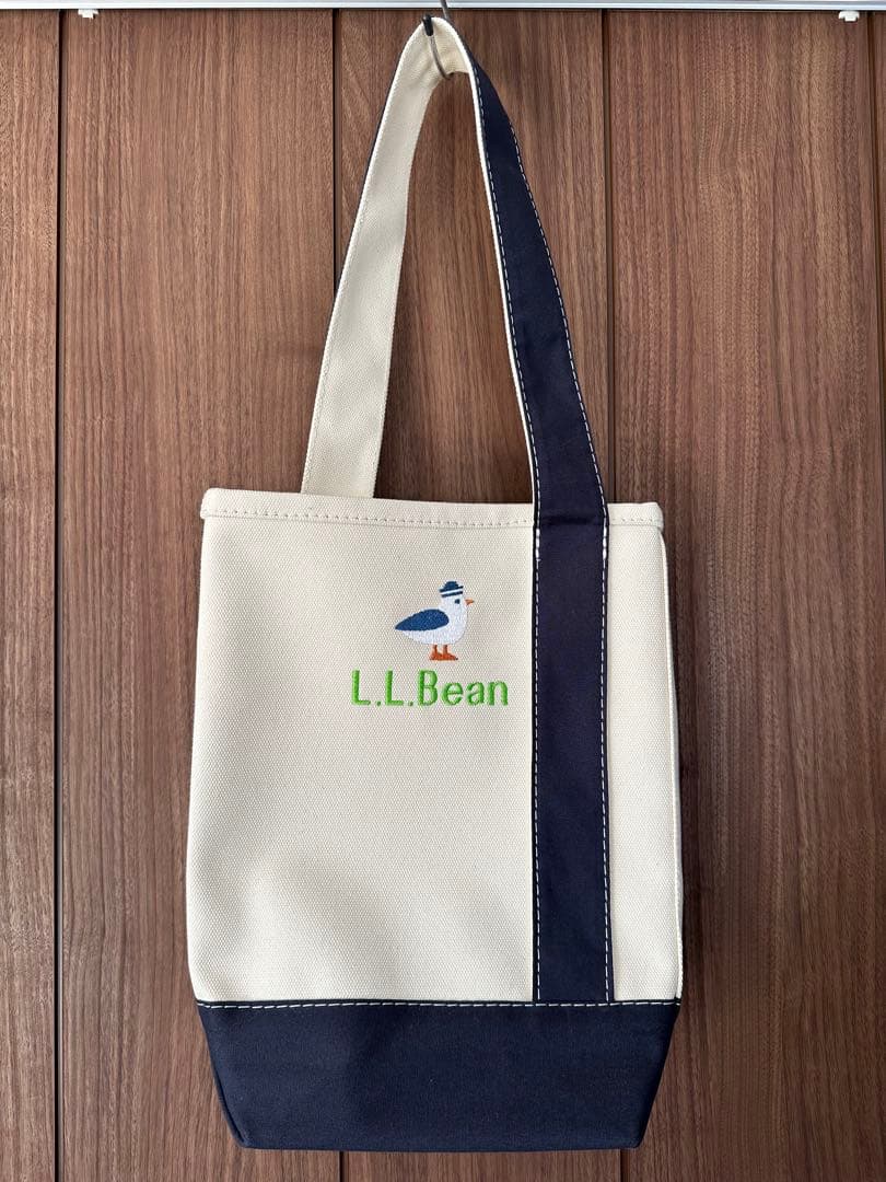 【新品未使用】エルエルビーン シリンダートート 刺繍入り ネイビー 紺