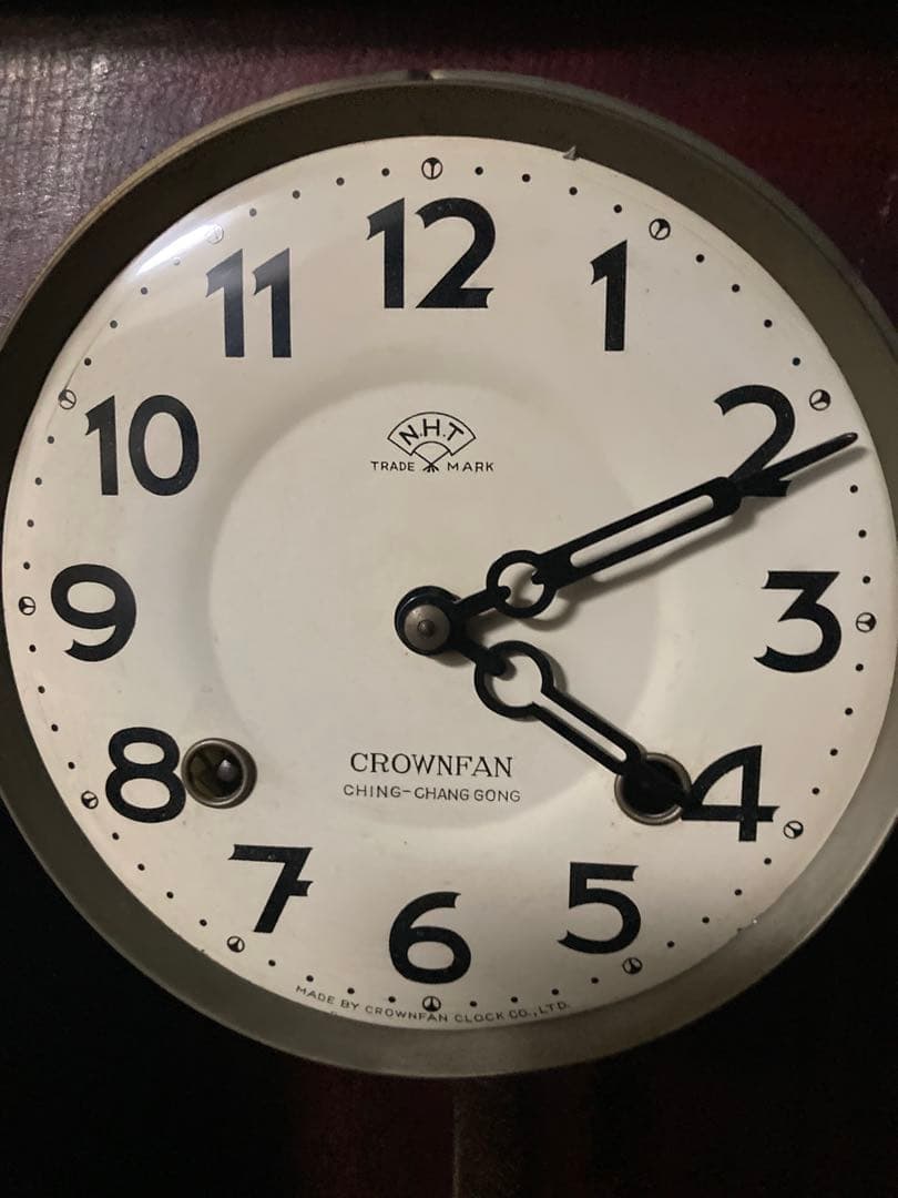名古屋堀田時計CROWNFAN chingchanggongアンティーク柱時計