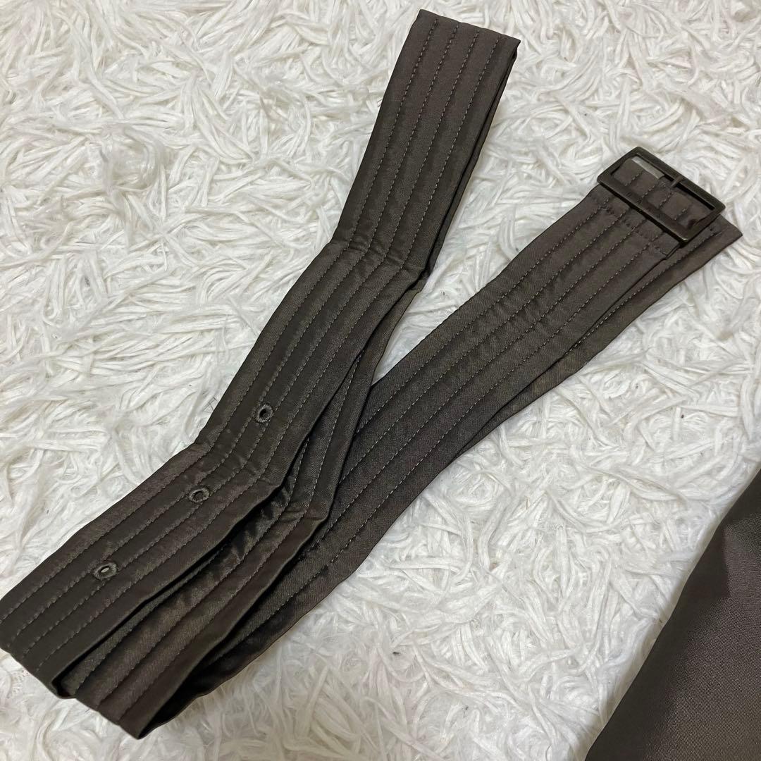 DAKS ダックス　ファーフード付きダウンコート　裏地チェック　ブラウン　40