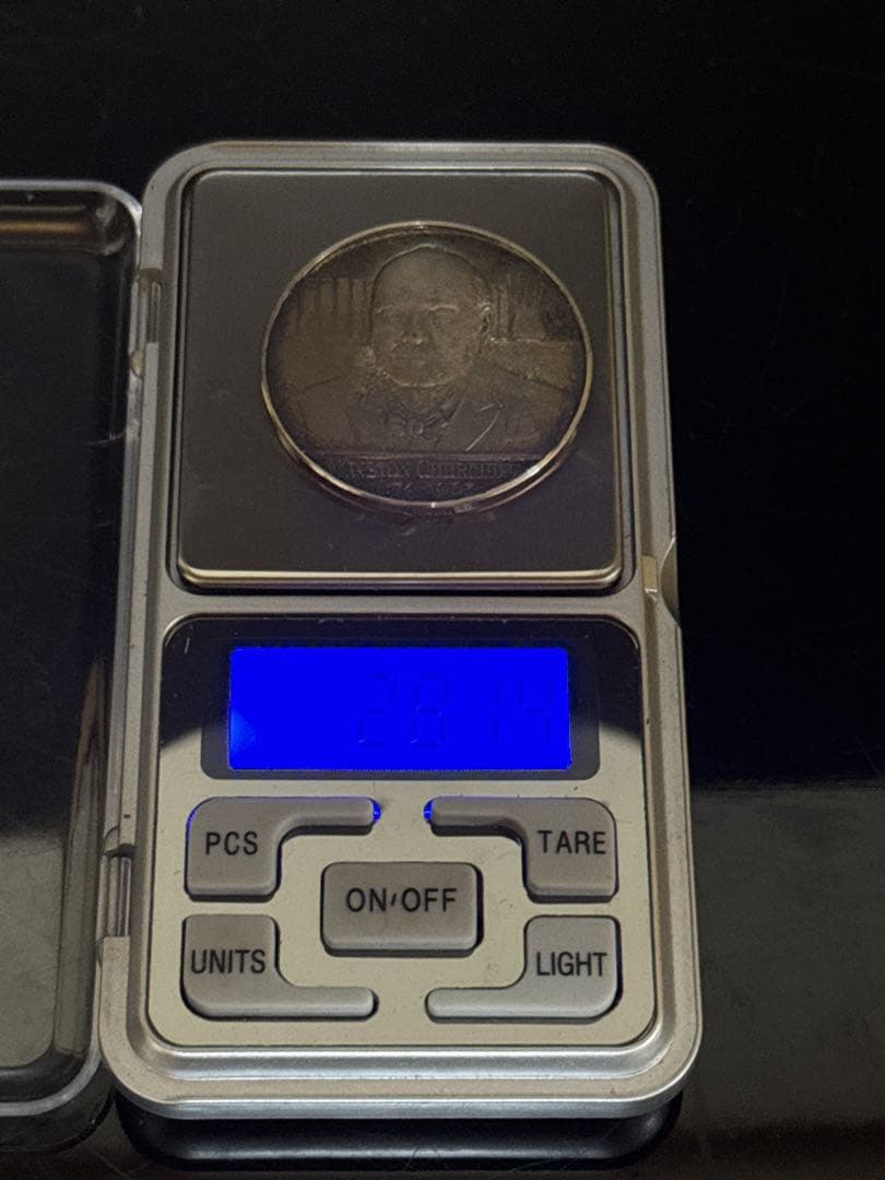 銀無垢 SILVER 925 ウィストン チャーチル 記念メダル 約28.1g