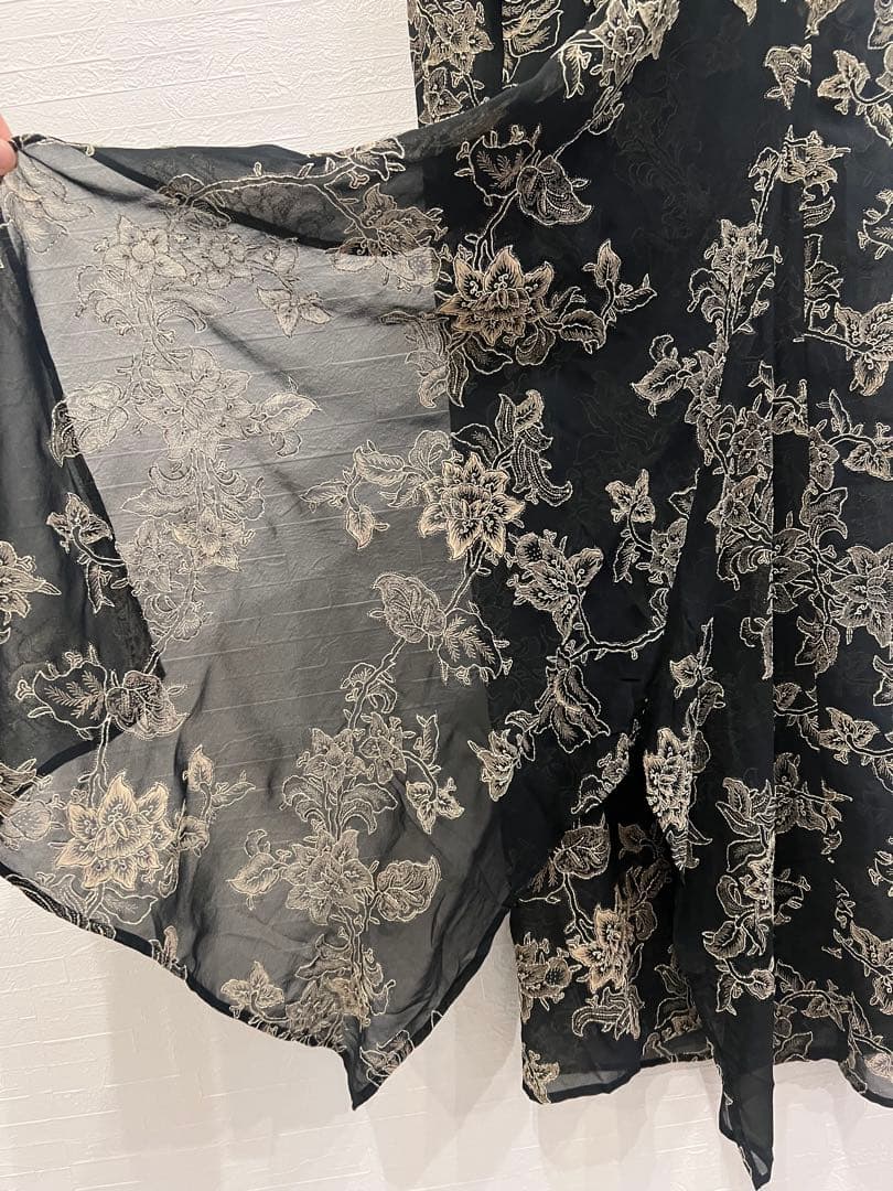 YOUJI YAMAMOTO NOIR 刺繍　巻きスカート