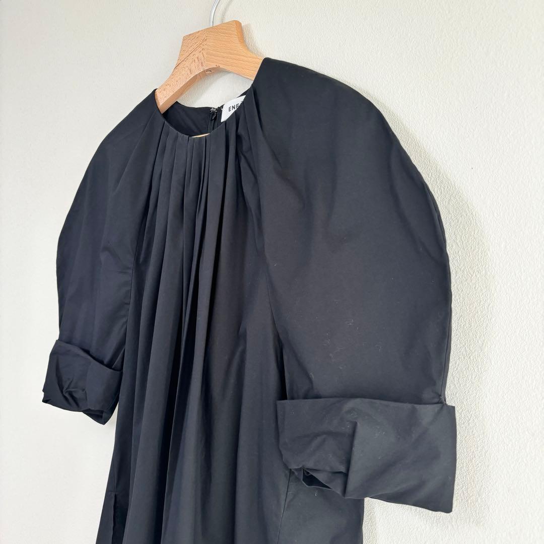 エンフォルド SOMELOS Tuck ブラウス　タック　黒　M