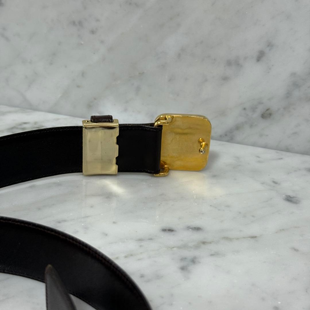 Yves Saint Laurent イヴサンローラン ベルト 本革 茶系
