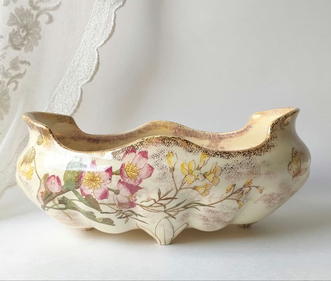 希少　美品　リュネビル　花器　　ソーシエール　フランスアンティーク