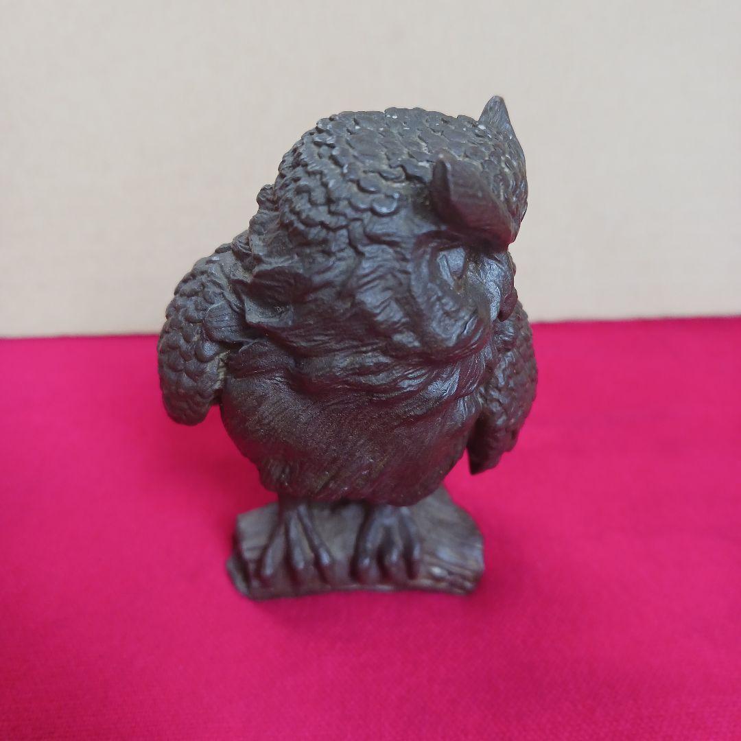 古銅　ふくろう　オブジェ