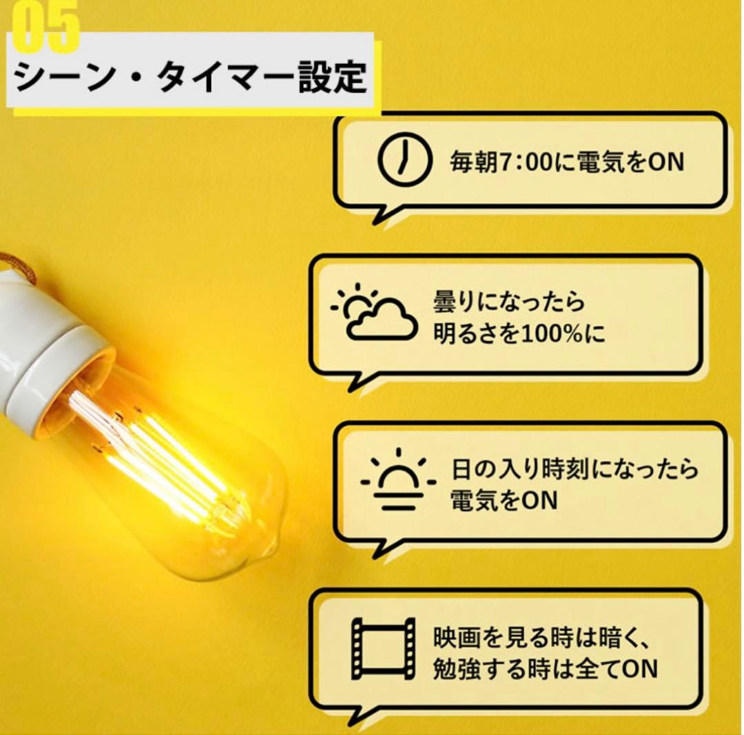 【新品未使用】5個 エジソンバルブLEDスマート
