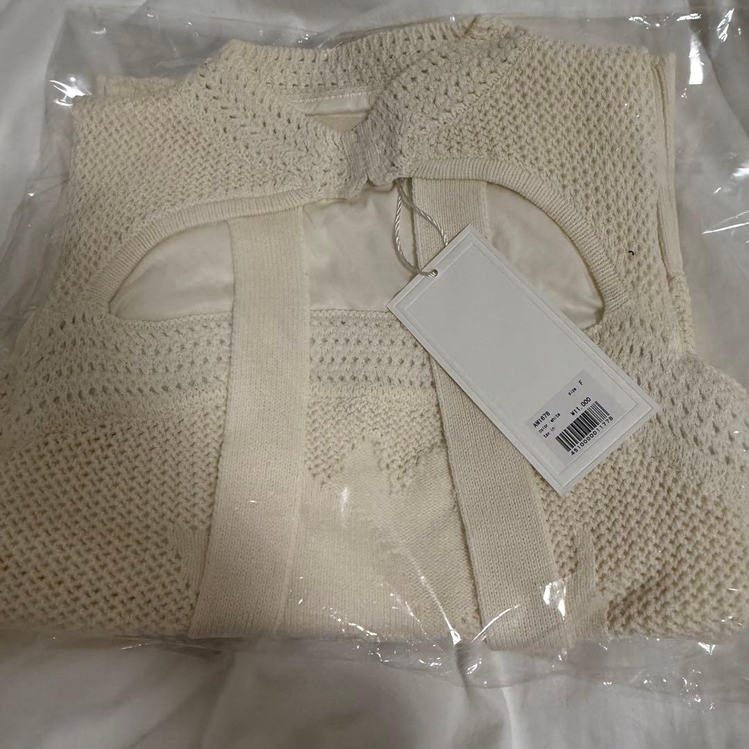 トップス ANDMARY Violet ribbon tops white