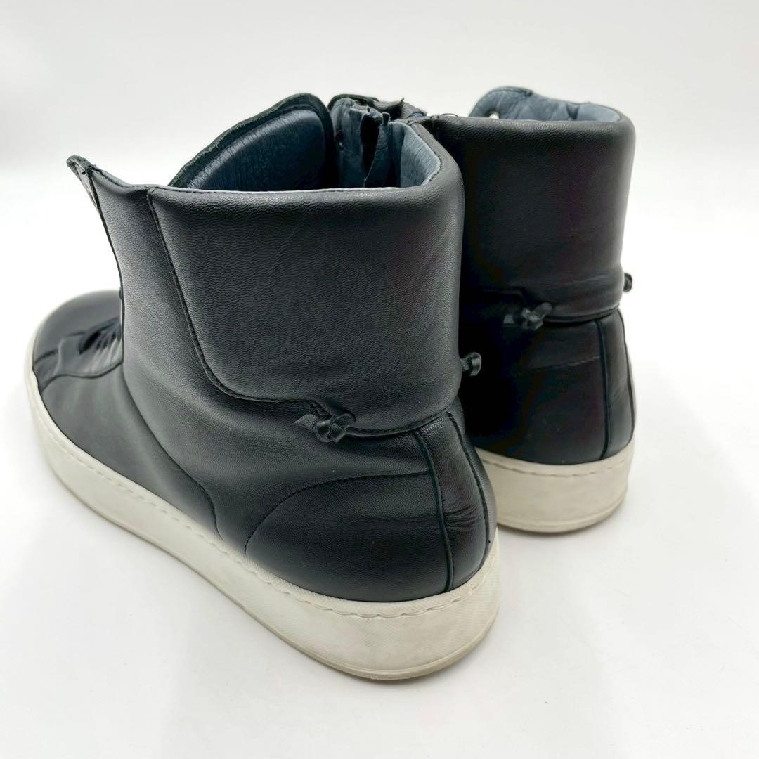 STEFANO GAMBA ハイカットレザースニーカー 黒 41 Y1420