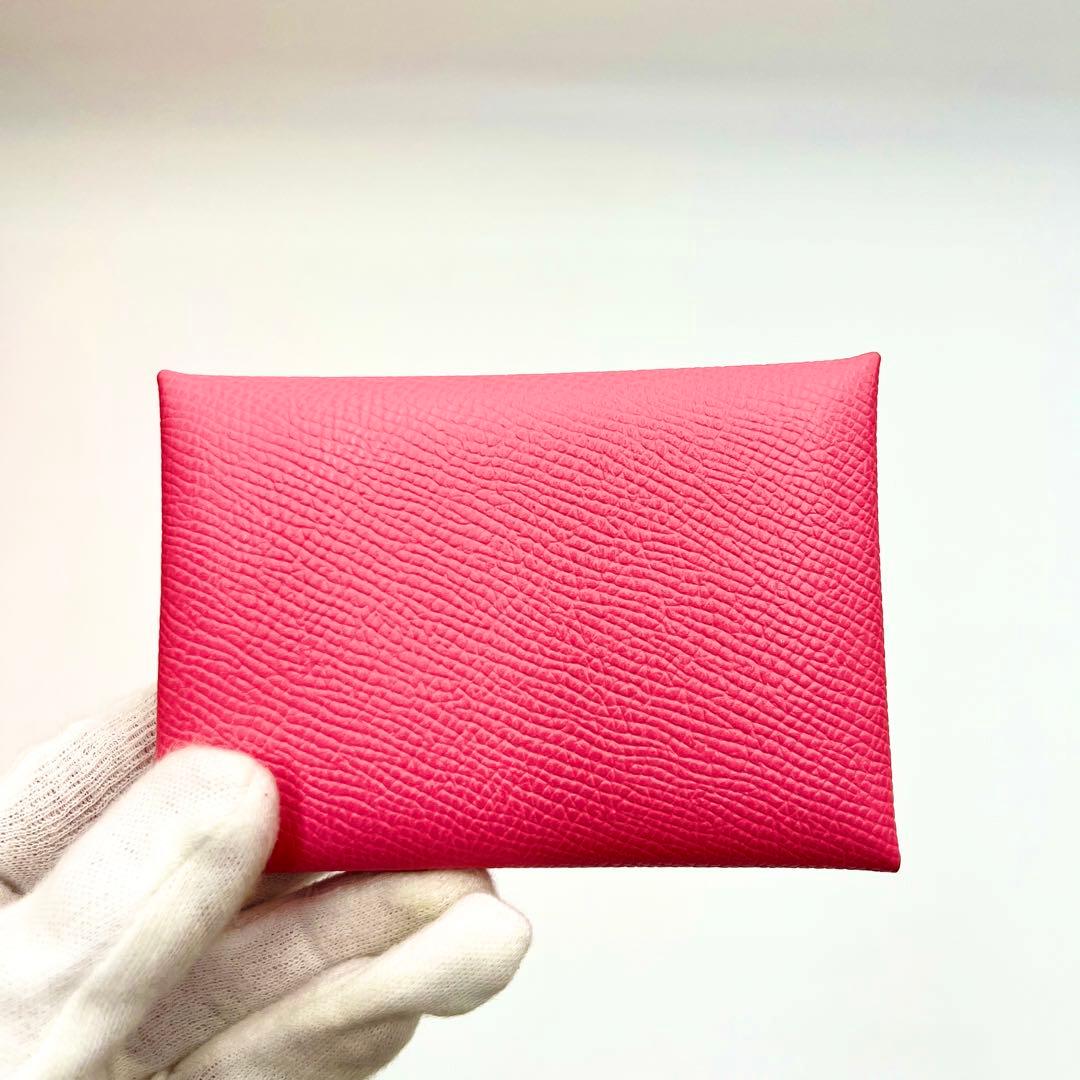 【極美品】エルメス カルヴィデュオ ローズアザレ ケース