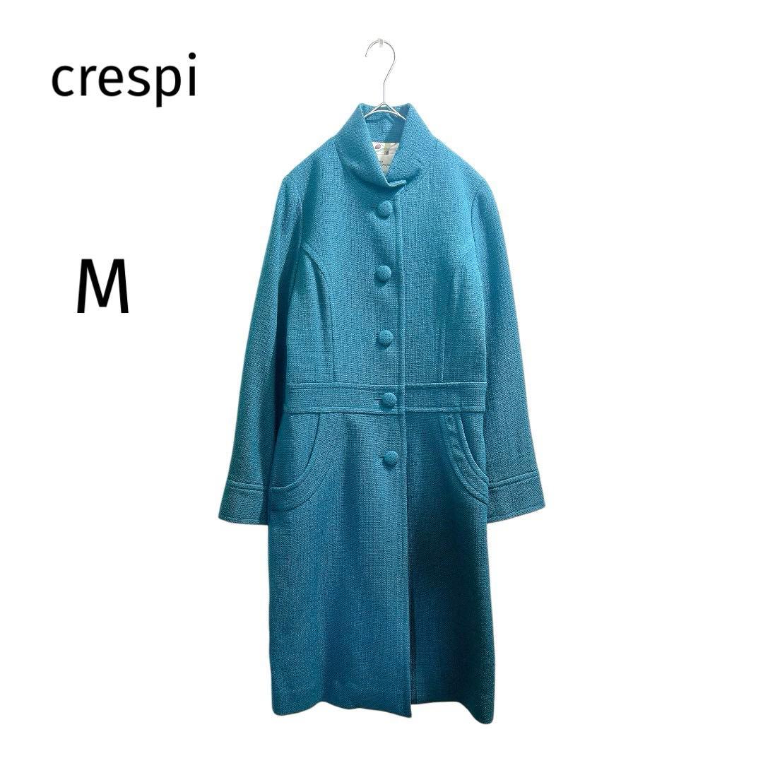 新品未使用crespiクレスピ【38→M】ロングコート♡裏地おしゃれ♡タグ付♡緑